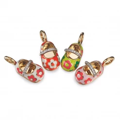 Aaron Basha Diamond Strap Flower Shoe Girls Baby Shoes