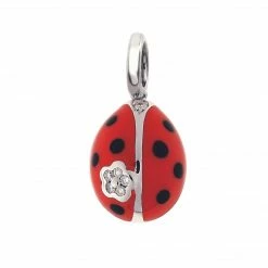 Aaron Basha Ladybugs Ladybug Charm With Flower