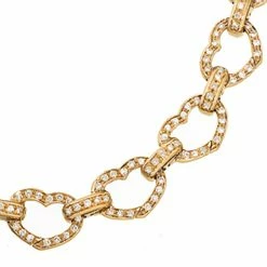 Aaron Basha Basha Heart Shaped Full Pave Open-Link (Large) Bracelets