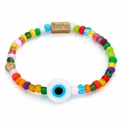 Aaron Basha Women's White Beaded Stretch Bracelet Gift Ideas