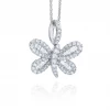 Aaron Basha 18K Baguette Diamond Butterfly White Gold Charm Diamond Collection