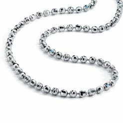 Aaron Basha Necklaces 18K White Gold Diamond Cut-Like Chain