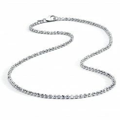Aaron Basha Necklaces 18K White Gold Diamond Cut-Like Chain