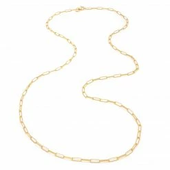 Aaron Basha Necklaces 18K Yellow Gold Long Chain Link Necklace