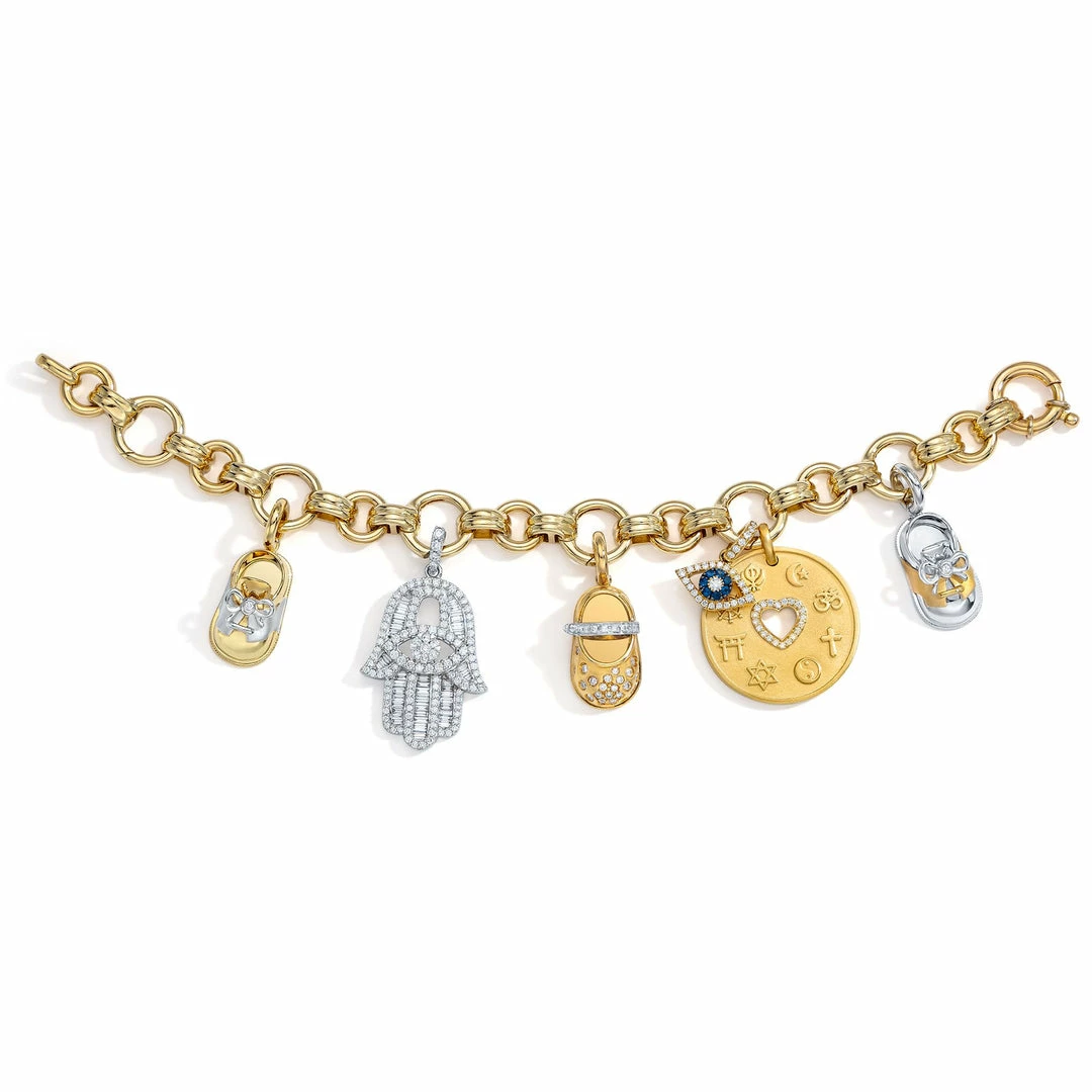 Aaron Basha 18K Charm Bracelet With Charms - Priced Individually