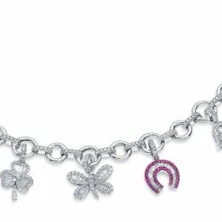 Aaron Basha Diamond Collection 18K Baguette Diamond Charms On Diamond Bracelet - Priced Individually