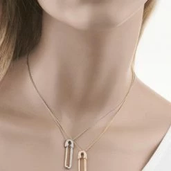 Aaron Basha 18K Safety Pin On Chain