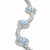 Aaron Basha Evil Eye Bracelets 18K White Gold Diamond Light Blue Evil Eye Bracelet; 2.4 Ct.