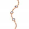 Aaron Basha 18K Rose Gold Diamond Light Blue Evil Eye Bracelet; 2.4 Ct. - Pre Order