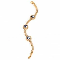 Aaron Basha 18K Rose Gold Diamond Navy Blue Evil Eye Bracelet; 2.4 Ct.