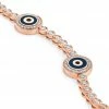 Aaron Basha 18K Rose Gold Diamond Navy Blue Evil Eye Bracelet; 1.9 Ct. - Pre Order