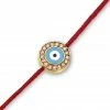 Aaron Basha 18K Evil Eye With Diamonds On Red Cord