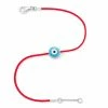 Aaron Basha White Gold Vermeil Child Light Blue Evil Eye Bracelet (5-5.5")