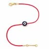 Aaron Basha Yellow Gold Vermeil Women's Navy Evil Eye Bracelet (Size 6-6.5")