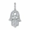 Aaron Basha Baguette Diamond White Gold Large Hamsa