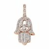 Aaron Basha Baguette Diamond Rose Gold Large Hamsa