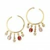 Aaron Basha Ladybugs Ladybug Hoop Earrings