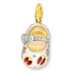 Aaron Basha Girls Baby Shoes Patriotic Protection Necklace - Each Item Is Sold Separately
