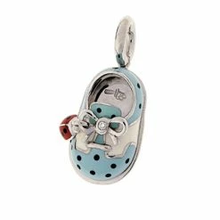 Aaron Basha 18K White Gold Polka Dot Saddle Shoe With Ladybug Accent