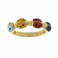 Aaron Basha Ladybugs Ladybug Multi Color Ring