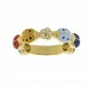 Aaron Basha Ladybugs Multi Ladybug Ring With Single Diamond Flower