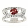 Aaron Basha Ladybug & Diamond Double Decker Ring Ladybugs