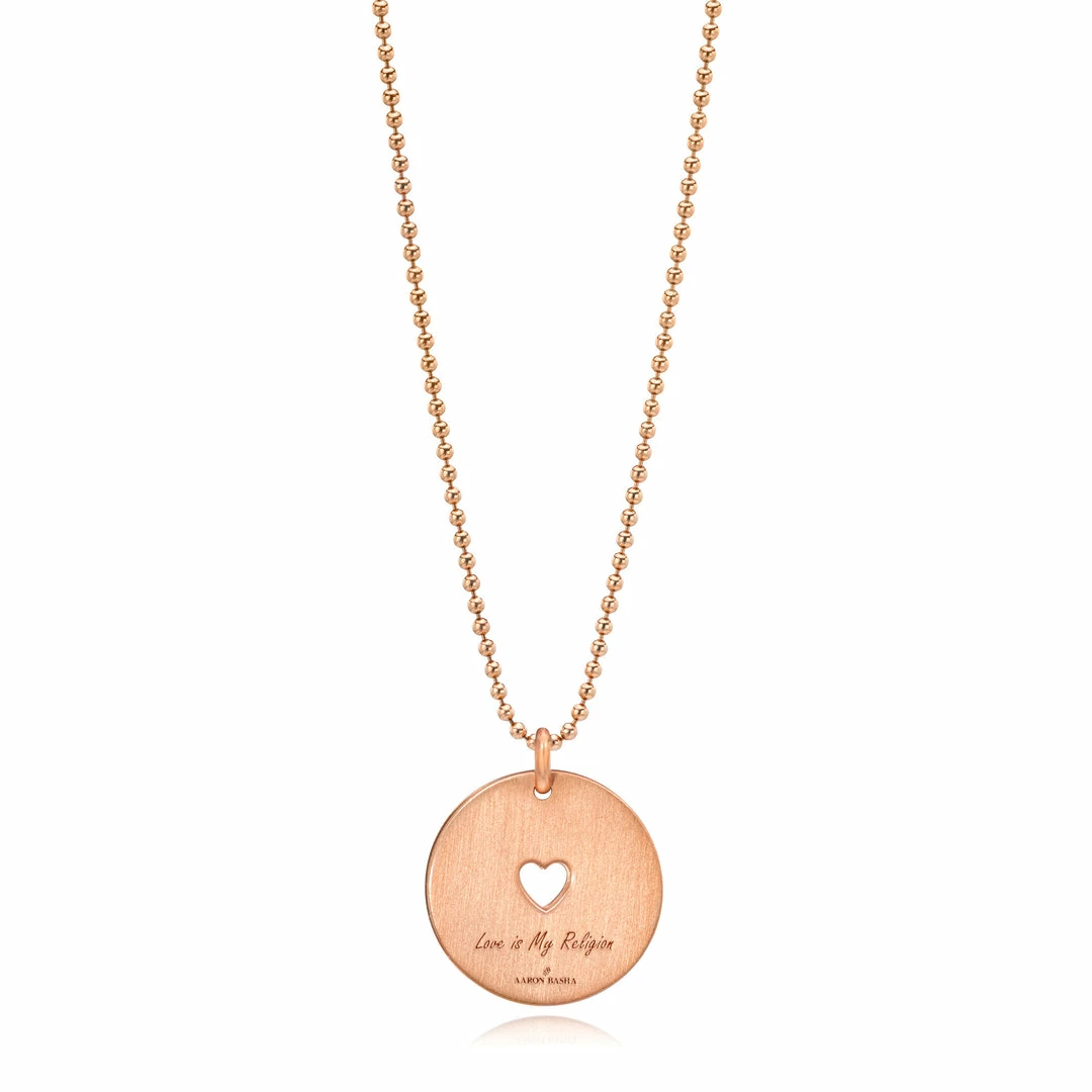Aaron Basha Love Is My Religion Rose Gold On Rose Gold Ball Faceted Chain Gift Ideas