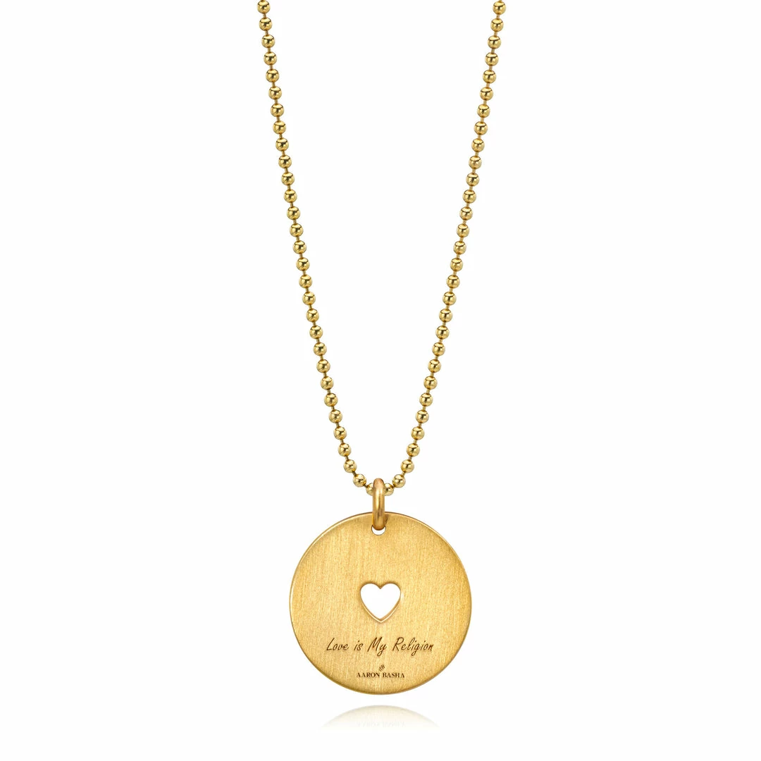 Aaron Basha Love Is My Religion Yellow Gold On Yellow Gold Ball Faceted Chain - Pre Order Delivery September 2022 Gift Ideas