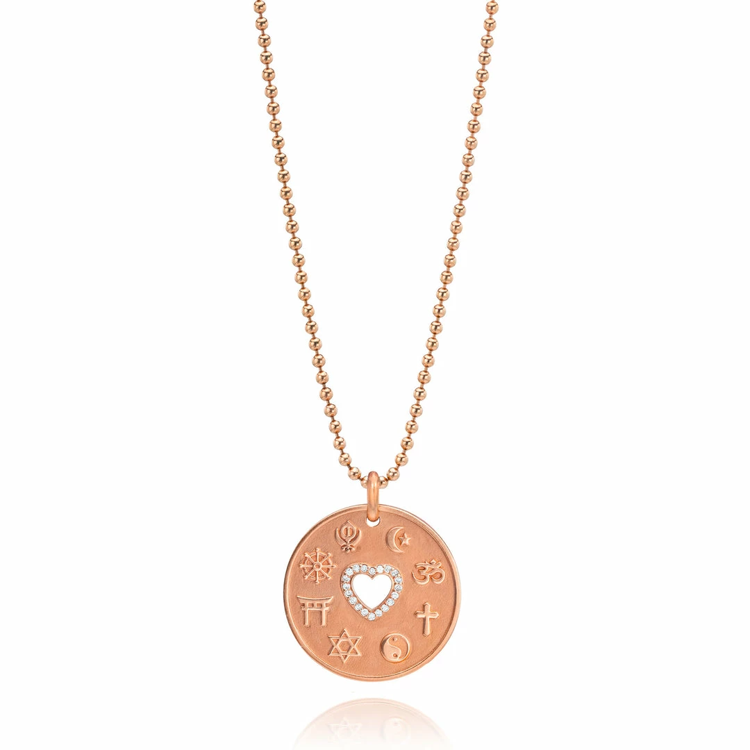 Aaron Basha Love Is My Religion Rose Gold On Rose Gold Ball Faceted Chain Gift Ideas