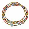 MoraisXBasha Evil Eye Sass Beaded Bracelet With Gold Bead & Light Blue Eye