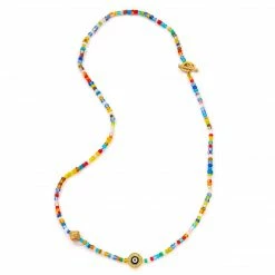 Aaron Basha Evil Eye Beaded Choker