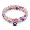 Aaron Basha Beaded Treasures Violet Agate Beaded Bracelet Set