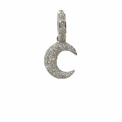 Aaron Basha Pave Moon Charms