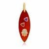 MoraisXBasha Michal 18K Gold Carnelian & Diamond Hamsa Pendant