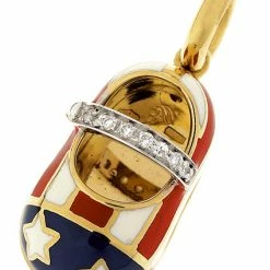 Aaron Basha 18K America Baby Shoe