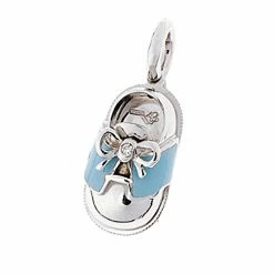 Aaron Basha 18K White Gold & Light Blue Saddle Shoe