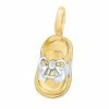 Aaron Basha Boys Baby Shoes 18K Two-Tone 18K Yellow & White Gold Saddle Shoe- Pre Order August 2022 Delivery