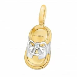 Aaron Basha Boys Baby Shoes 18K Two-Tone 18K Yellow & White Gold Saddle Shoe- Pre Order August 2022 Delivery