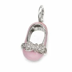 Aaron Basha 18K White Gold & Pink Shoe Charm