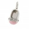 Aaron Basha 18K White Gold Pink/White Diamond Bow Shoe - Pre Order August 2022 Delivery Girls Baby Shoes