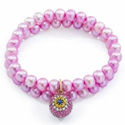 Aaron Basha Pink Pearl Beaded Bracelet Set Beaded Treasures