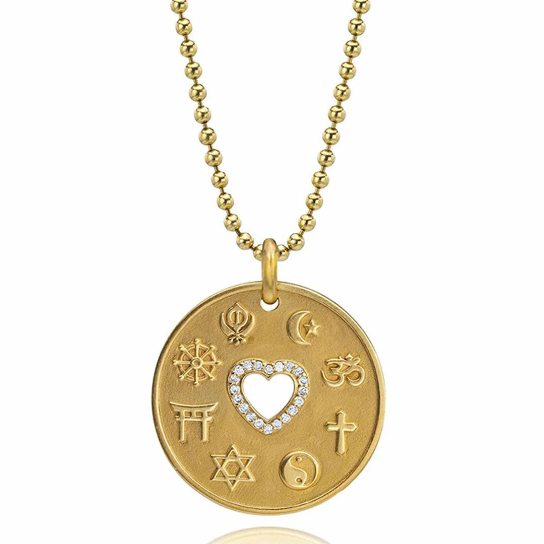 Aaron Basha Love Is My Religion Yellow Gold On Yellow Gold Ball Faceted Chain - Pre Order Delivery September 2022 Gift Ideas