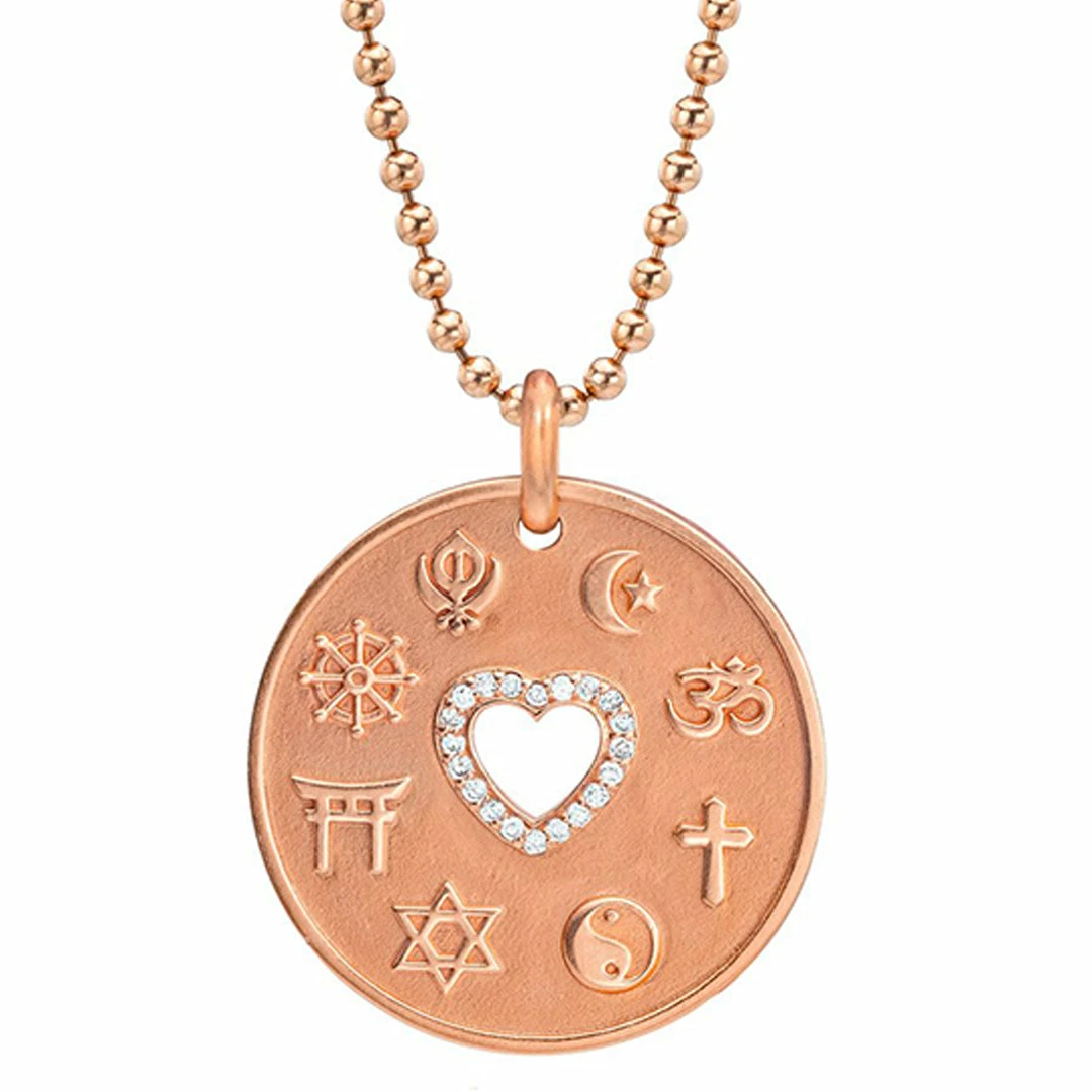 Aaron Basha Love Is My Religion Rose Gold On Rose Gold Ball Faceted Chain Gift Ideas