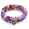 Aaron Basha Purple Agate Beaded Bracelet Set Beaded Treasures