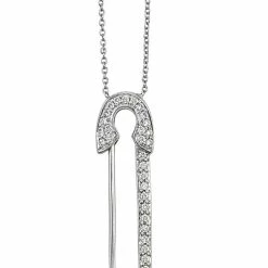 Aaron Basha 18K Safety Pin On Chain