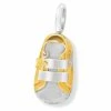 Aaron Basha 18K Two Tone Gold Double Strap Sneaker With Diamond Star Boys Baby Shoes