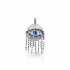 Aaron Basha Shoosha Evil Eye Charm With Chain Lashes