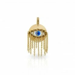 Aaron Basha Shoosha Evil Eye Charm With Chain Lashes