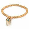 Aaron Basha Evil Eye Shoosha Anklet On Wooden Beads