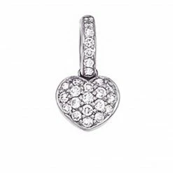 Aaron Basha Pave Heart Charm Charms